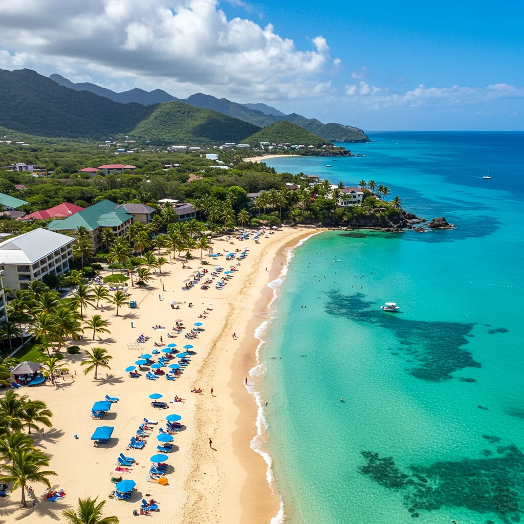 Overview of West Bay Beach