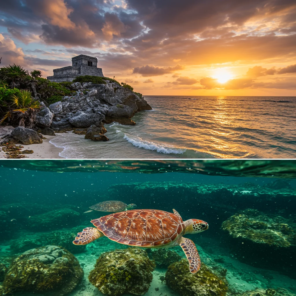 Introduction to the Tulum Ruins, Turtles in Akumal, and Cenote Tour