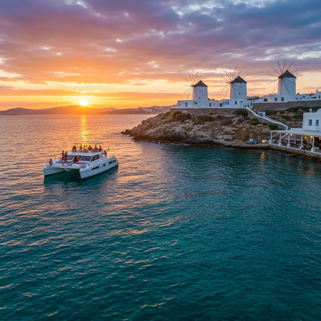 Top Destinations and Sights on a Mykonos Catamaran Cruise