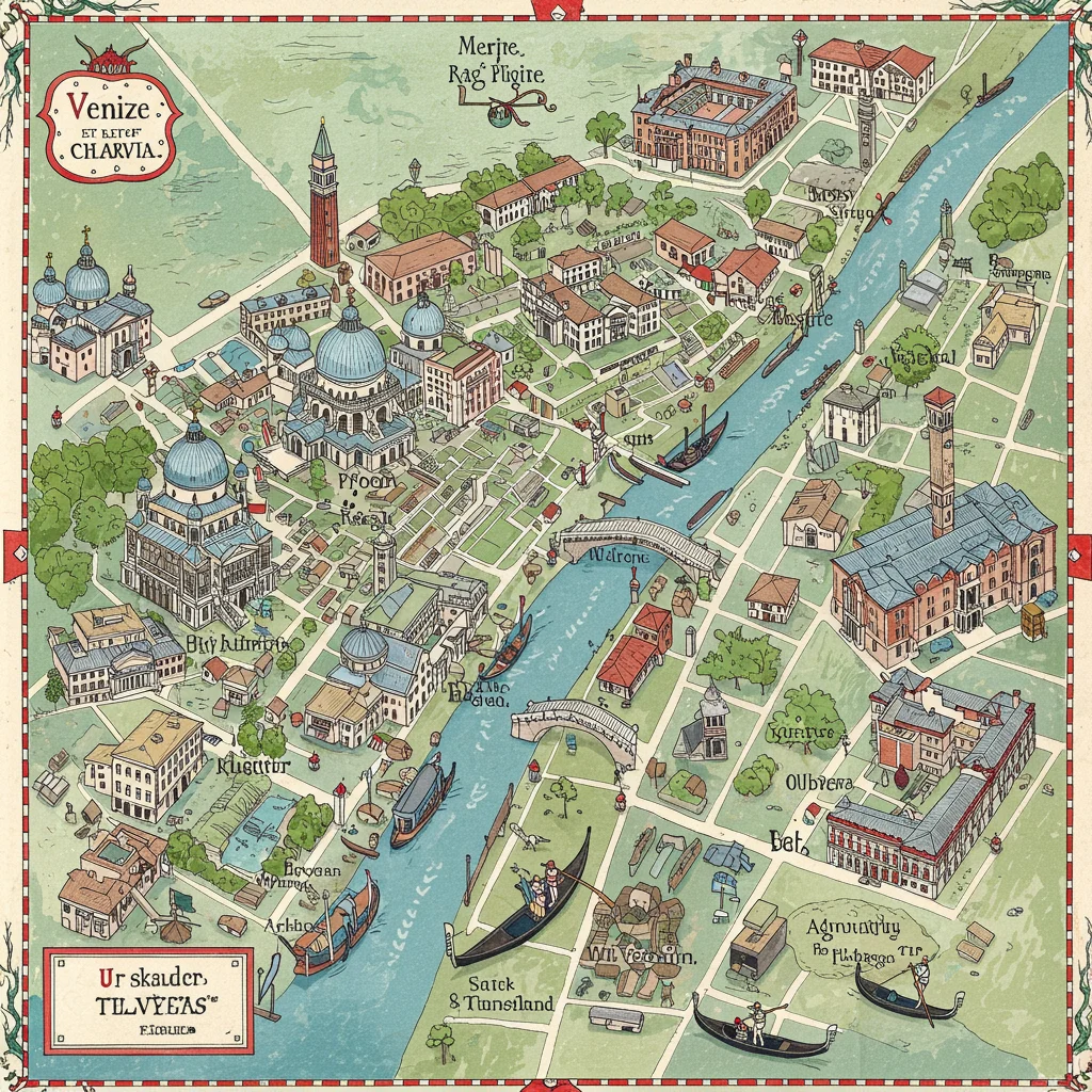 Venice in a Day: Sample Itinerary Map