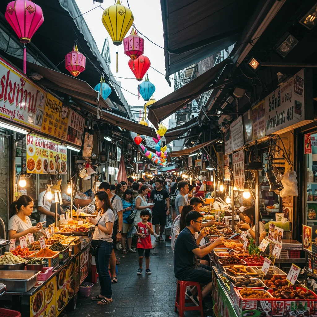 What Is the Food Scene Like at Sampheng Market?